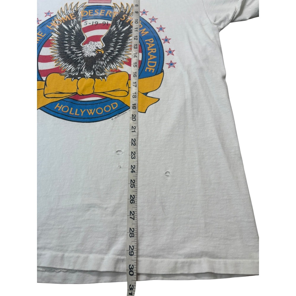 Vintage 1991 Desert Storm Single Stitch Tee Thrashed Eagle USA T-shirt - Picture 3 of 10